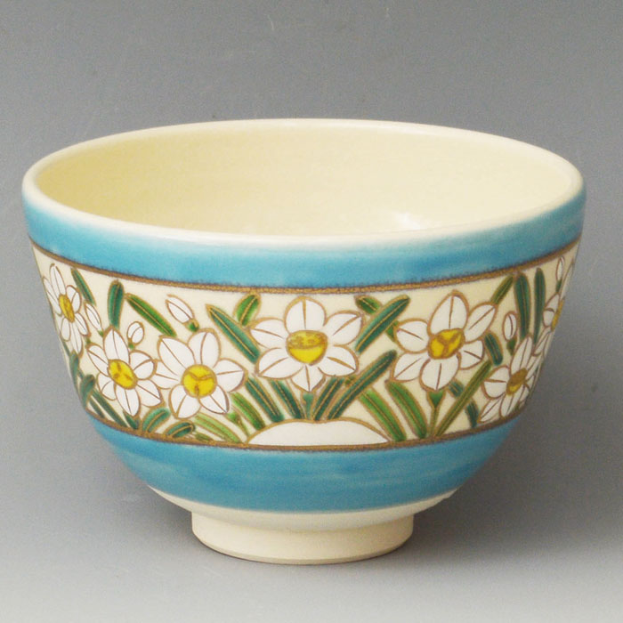 茶道具　五山窯　茶碗　12／10までの出品 楽天市場】【茶器/茶道具 抹茶茶碗】 京焼き 祥瑞捻山水 染付 胴帯