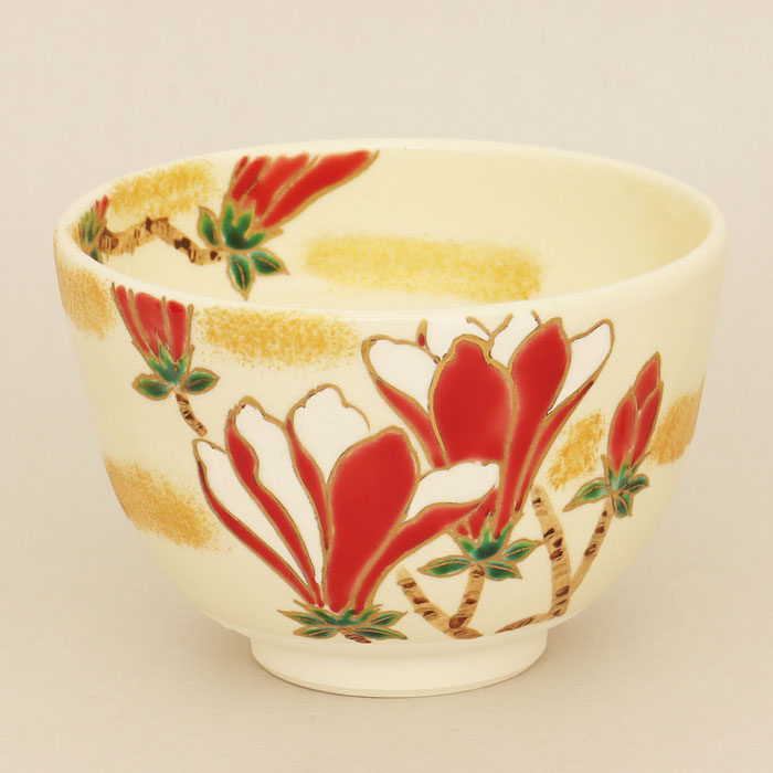 楽天市場】【茶道具】【送料無料】青磁鷺草茶碗加藤良峰作（共箱