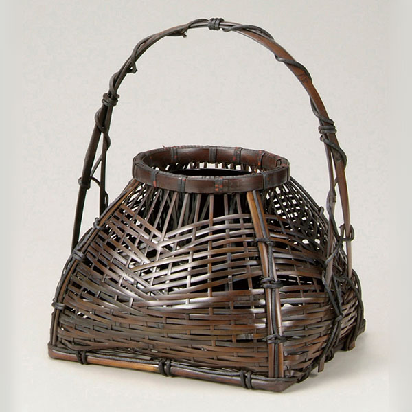 夏の茶道具 茶道具 籠花入 宗全籠 染 置