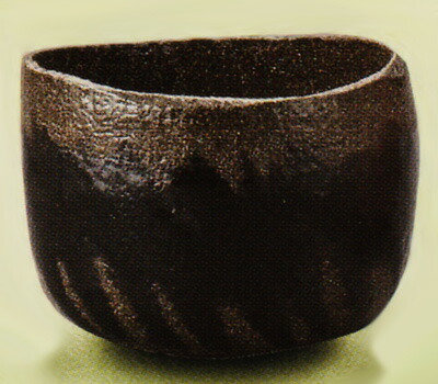 楽天市場】茶道具 楽茶碗 黒茶碗 銘 「七里」 光悦写 佐々木昭楽