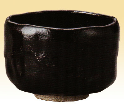 茶碗、黒楽、昭楽作、吸江斉手造り写、歌銘、およ10番 茶道具 抹茶茶碗 黒楽茶碗 大黒茶碗写し 佐々木昭楽作 極上品角