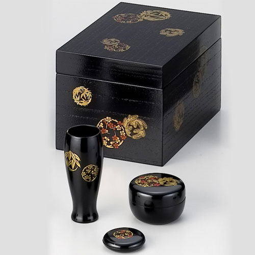 茶道具　竹蒔絵掻合茶箱 楽天市場】茶道具 茶箱（ちゃばこ）セット 茶箱セット 花手前