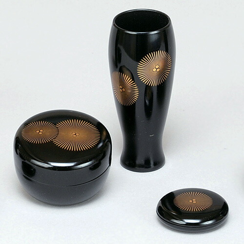 楽天市場】茶道具 茶箱 茶箱道具三点セット(棗・香合・茶筅筒) 溜無地