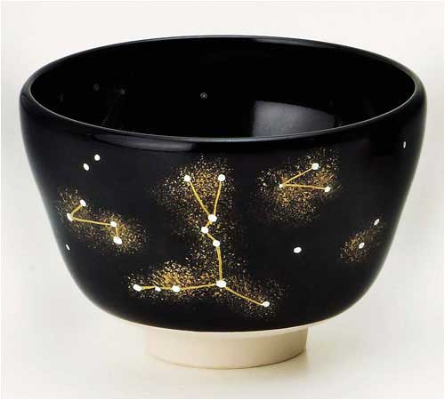 星座茶碗 黒釉 牡牛座 八木海峰作