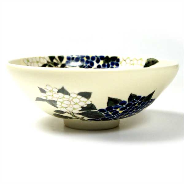 【茶道具】【新品】脇田雄峰造　朝顔画平茶盌（共箱） 茶道具】脇田雄峰造朝顔画平茶盌（共箱）