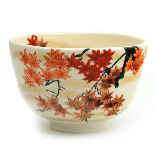 【楽天市場】若冲写 11月 紅葉茶碗 山岡善昇作：茶道具・抹茶・八女茶の芳香園