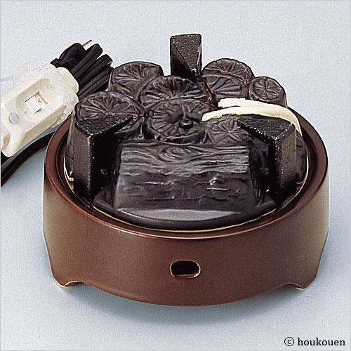 ヤマキ 電熱風炉 道安 織部 炭型電熱器 茶道具 500W 茶道具 電熱器 電気炭 風炉用 ヤマキ電器 五徳なし 500W 強弱切替