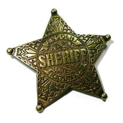 楽天市場 保安官バッジ Sheriff 104 ウッディ 西部劇のコスプレなどに ホビーショップ遠州屋 楽天市場店