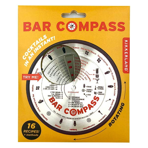 楽天市場 Bar Compass バーコンパス カクテル レシピ 16種類 ホームパーティー キッカーランド Kikkerland Hutte 楽天市場店