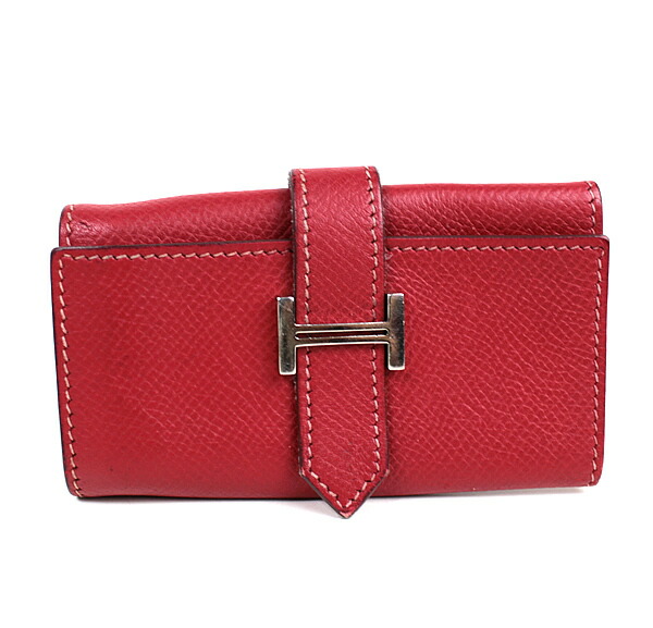 エルメス 4連キーケース ベアン HERMES 赤 レッド q197 【中古】|イーアップ店