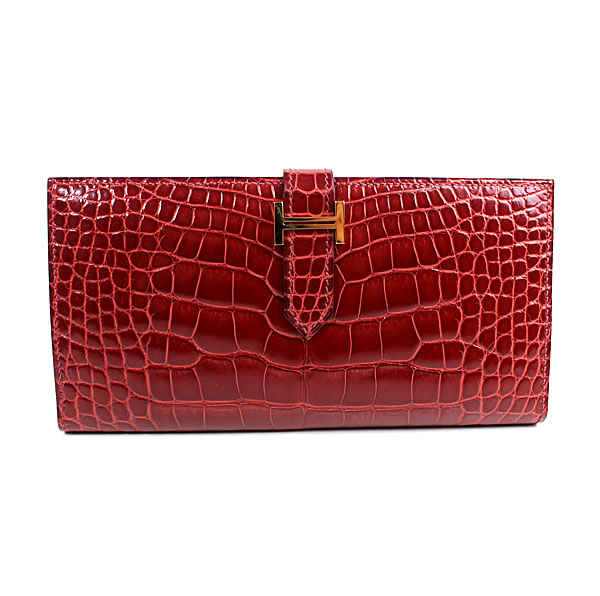 楽天市場】エルメス 長財布 ベアン クラシック クロコ アリゲーター