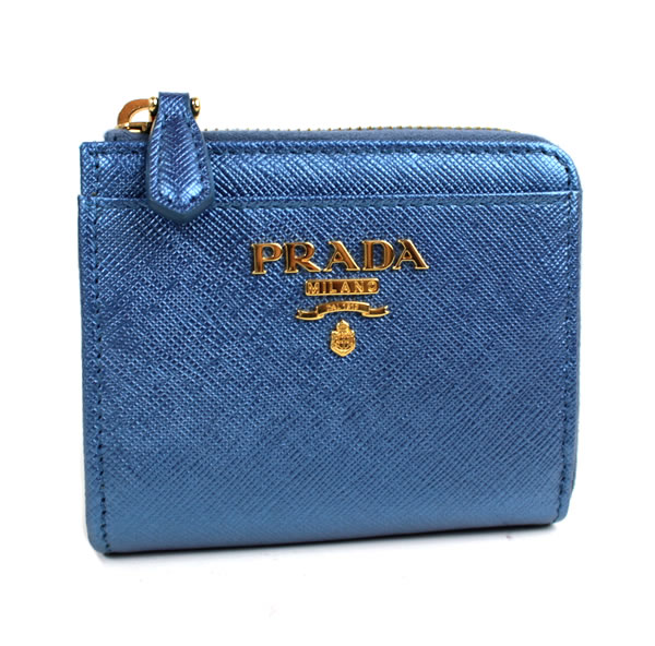 プラダ コインケース 変化入れ 新品同じ程度に 青 ラメ Lアルファベットの文字ジッパー 青 Prada O164 中古 Cartoriofeiradesantana Com Br