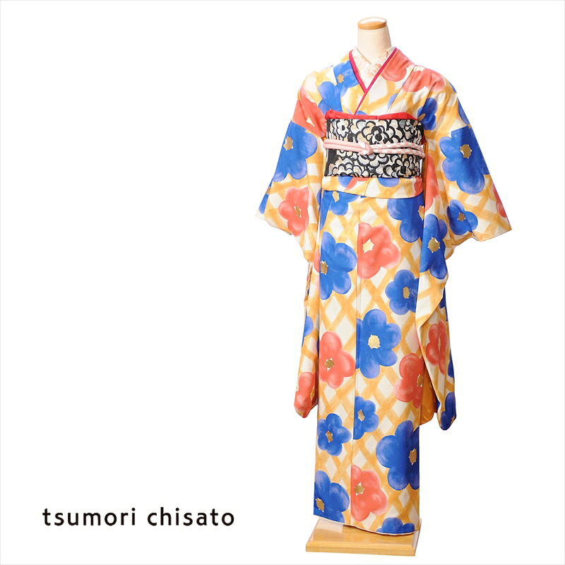 【レンタル】tsumori chisato 振袖レンタル(2月～12月上旬)8ACB64 振袖 レンタル 謝恩会 卒業式 結婚式 振袖レンタル ツモリ振袖 ツモリチサト 格子・フラワー 150ｃｍ～168ｃｍ位まで 足袋プレゼント 往復送料無料｜宅配レンタル衣裳アイビス 12,768円