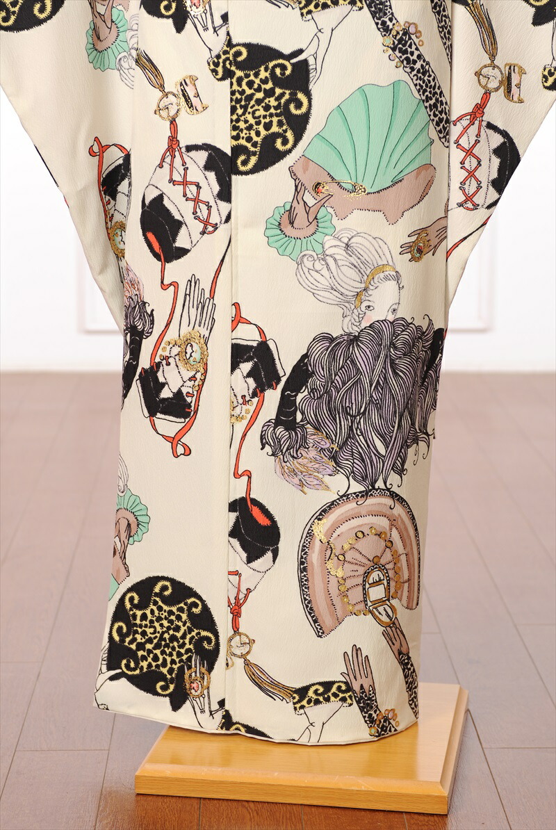 ツモリチサト Tsumori Chisato 振袖 レンタル フルセット 着物レンタル レンタル着物 レトロモダン 女優パッチ オフホワイト 卒業式 結婚式 2月 12月上旬 150cm 168cm位まで 足袋 肌着プレゼント 8acb Lojascarrossel Com Br