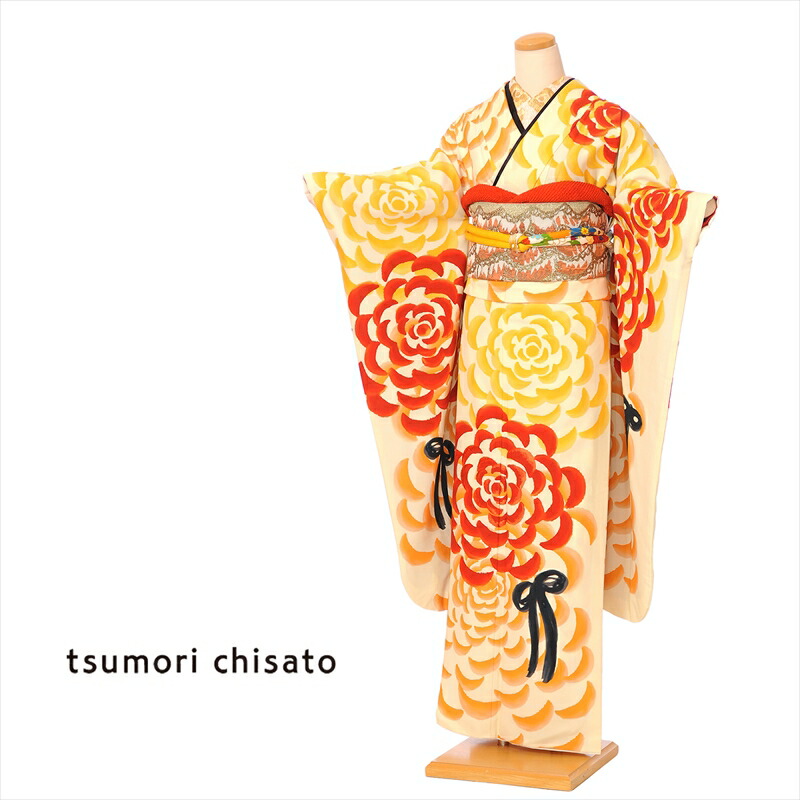 【レンタル】tsumori chisato ツモリチサト 振袖レンタルフルセット8SACB-102 振袖 レンタル 成人式レンタル 成人式 1月 貸衣装 振袖レンタル 着物レンタル ダリア クリーム 150ｃｍ～168ｃｍ位まで 足袋プレゼント 往復送料無料 37,700円