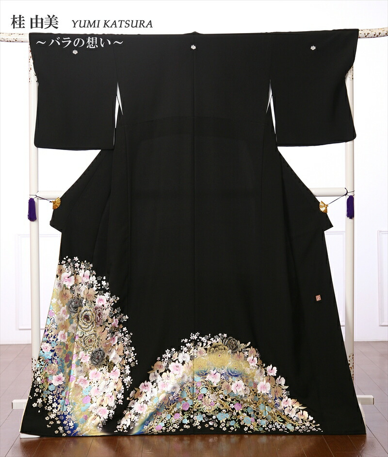 【賃貸】 桂由美 YUMI KATSURA 留袖賃貸 留袖 賃貸 賃貸御召しもの 御召しもの賃貸 黒留袖 御芽出度 日本の首都妻 薔薇の願望すること 母ちゃん 黒留袖賃貸フルセット 留め袖 賃貸 149糎～170糎位まで 足袋差し上げ物 8AA131