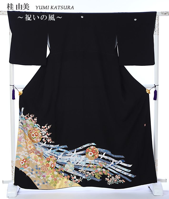 【賃貸】桂由美 YUMI KATSURA 留袖 賃貸 留袖賃貸 御召しもの賃貸 賃貸御召しもの 黒留袖賃貸フルセット 8AA172 御芽出度 日本の首都妻 祝い事の風 母ちゃん 145糎～160糎位まで  【賃貸】S大いさ 背の小っちゃい方 小っちゃいな方 低身の丈さん方角