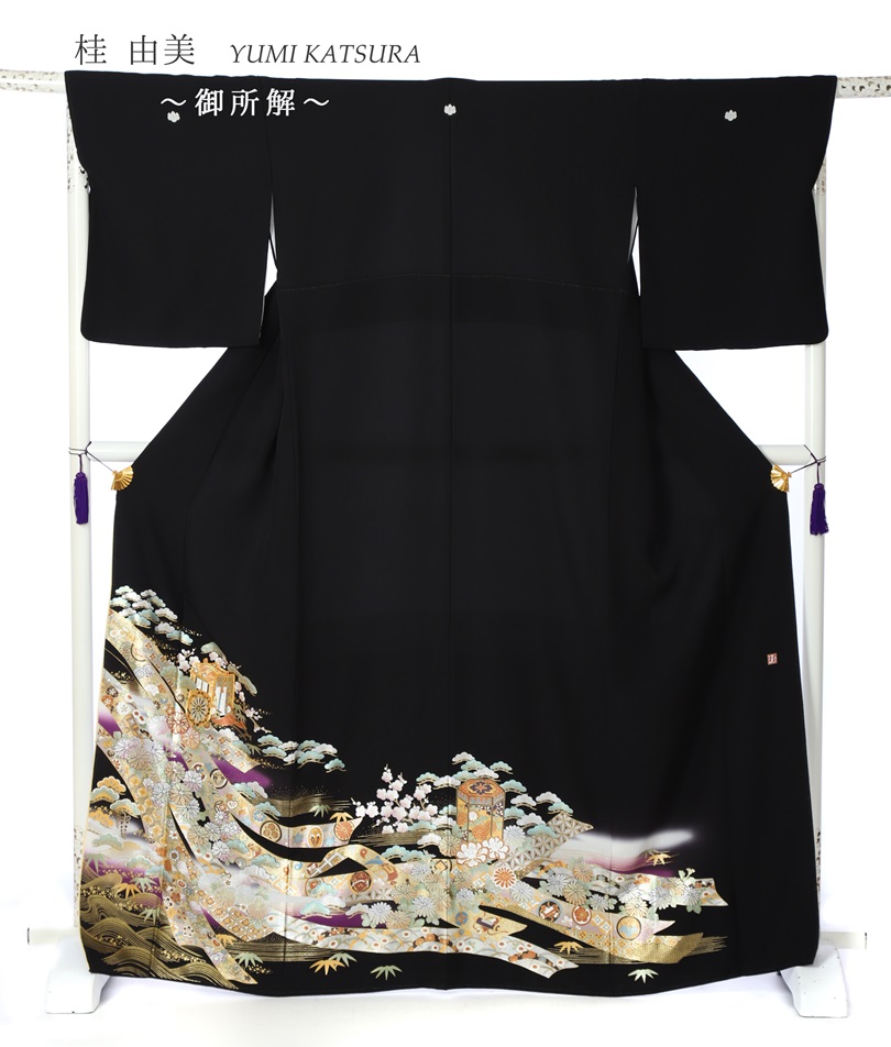 【レンタル】 桂由美 YUMI KATSURA 留袖レンタル 留袖 レンタル 着物レンタル レンタル着物 フルセット 黒留袖 黒留袖レンタル 結婚式 江戸妻 御所解 古典 母親 149cm~170cm位まで 足袋プレゼント 8AA191 留め袖 レンタル|宅配レンタル衣裳アイビス