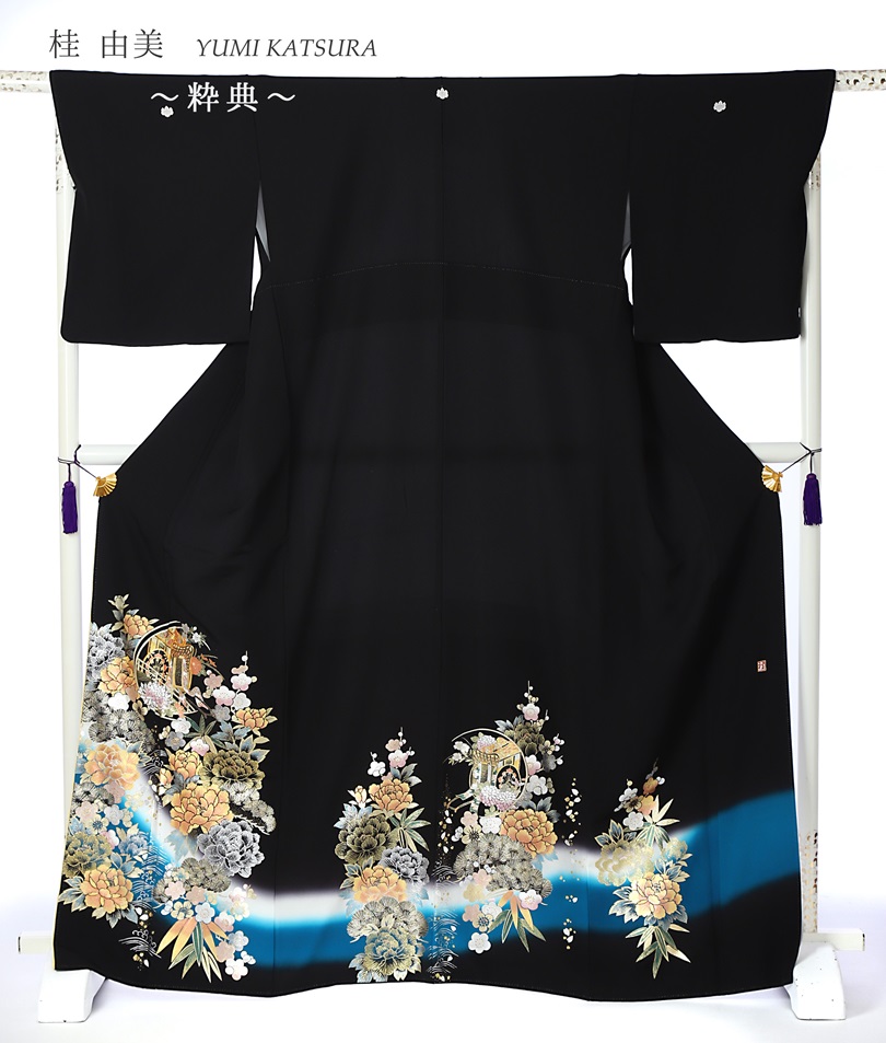 【レンタル】 桂由美 YUMI KATSURA 留袖 レンタル 留袖レンタル 着物レンタル レンタル着物 フルセット 黒留袖 黒留袖レンタル 結婚式 江戸妻 粋典 古典 母親 149cm~170cm位まで 足袋プレゼント 8AA193 留め袖 レンタル|宅配レンタル衣裳アイビス