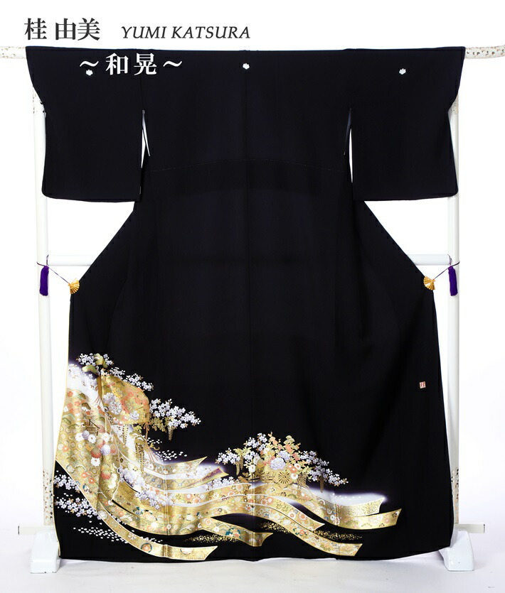 【賃貸】 桂由美 YUMI KATSURA 留袖賃貸 留袖 賃貸 御召しもの賃貸 賃貸御召しもの 黒留袖賃貸フルセット 8AA266 御芽出度 日本の首都妻 和晃 母ちゃん 150糎～170糎位まで 留め袖 賃貸 母 伯母さま 伯母さま 姉 妹 御召しもの 御召しもの賃貸