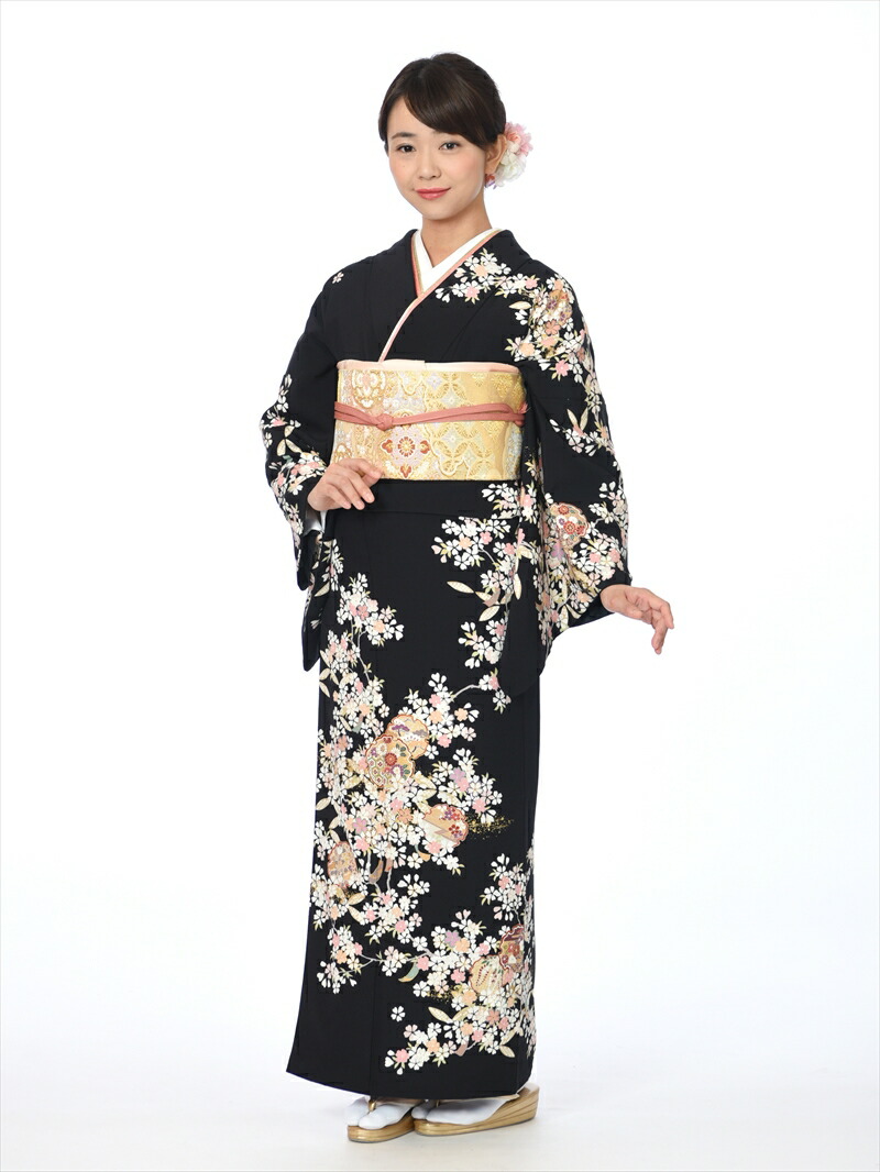 【レンタル】 訪問着 レンタル フルセット 8AD286 レンタル訪問着 お呼ばれレンタル 正絹 雪輪 桜 149cm～170cm位まで 足袋プレゼント｜宅配レンタル衣裳アイビス
