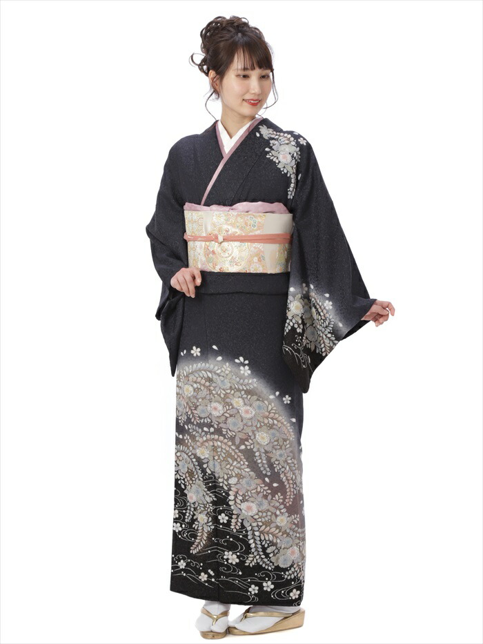 レンタル着物 正絹 訪問着レンタル 着物セット フルセット 七五三 卒業式 訪問着レンタル 結婚式 お宮参り 濃紺 入学式 およばれ 足袋 肌着プレゼント 往復送料無料 訪問着 レンタル 訪問着レンタル フルセット レンタル訪問着 レンタル着物 着物レンタル 正絹 濃紺 辻ヶ