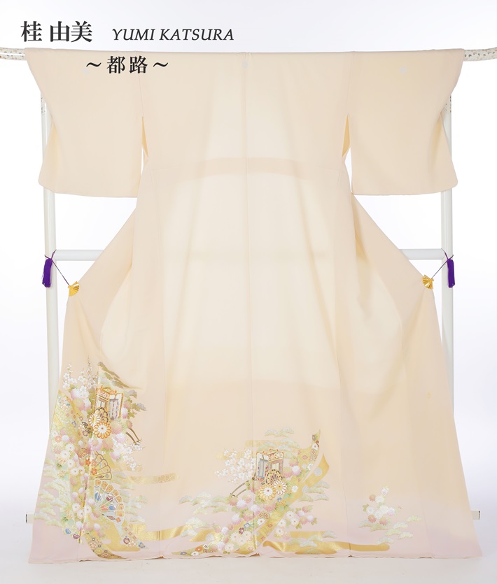 【レンタル】3L トールサイズ 桂由美 留袖 レンタル 留袖レンタル 色留袖レンタルフルセット8AB103 色留袖レンタル レンタル色留袖 都路 ベージュ 結婚式色留袖 五つ紋色留袖 足袋プレゼント 留め袖 レンタル