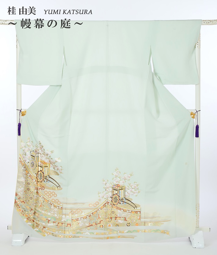 【レンタル】 留袖 レンタル 留袖レンタル 着物レンタル レンタル着物 色留袖レンタル レンタル色留袖 色留袖レンタルフルセット 幔幕の庭 グリーン 結婚式 五つ紋 150cm～170cm 8AB116 留め袖 レンタル