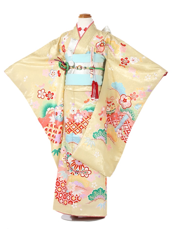 【賃借】七五三賃借 お召しもの 花うさぎ 七歳御嬢さん七五三 AP7168 ブランド名お召しもの 御姉さん七五三 賃借七五三 753賃借 筋の通った名文柄 黄味がかった れんたる ７歳 七歳 7歳御姉さん 往復貨物輸送無料