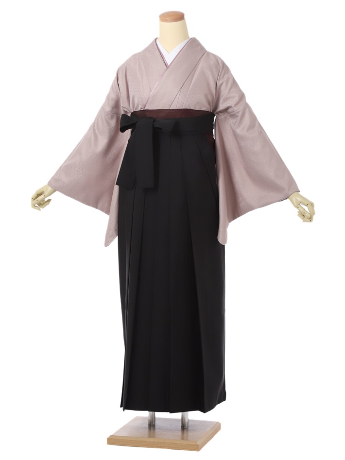 【レンタル】卒業式 袴 レンタル フルセット 先生向き(DK228)大人 女 袴セット 着物レンタル ハカマ はかま rental グレージュ 黒袴 色無地 着物 卒業袴 レンタル着物 対応身長163～168cm 足袋プレゼント 往復送料無料｜宅配レンタル衣裳アイビス 10,952円