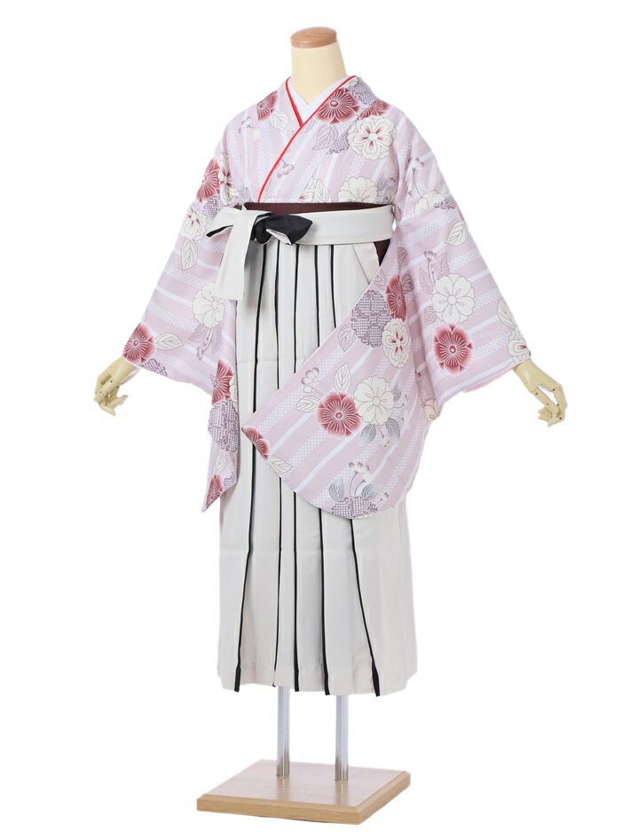 【レンタル】 卒業式 袴 レンタル セット(AG261)大人 女 レディース 袴セット 着物レンタル ハカマ はかま rental 百華小紋紺 オフホワイト袴 二尺袖 着物 フルセット レンタル 対応身長148~153cm 足袋プレゼント 往復送料無料