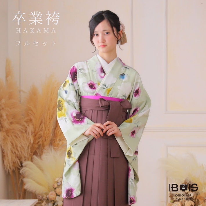 【レンタル】 卒業袴 レンタル セット(AG281) 桜田ひより×百華 大人 女 レディース 袴セット 着物レンタル ハカマ はかま rental ブラウンぼかし 袴 二尺袖 着物 フルセット レンタル着物 対応身長158~163cm 足袋プレゼント 往復送料無料 19,800円