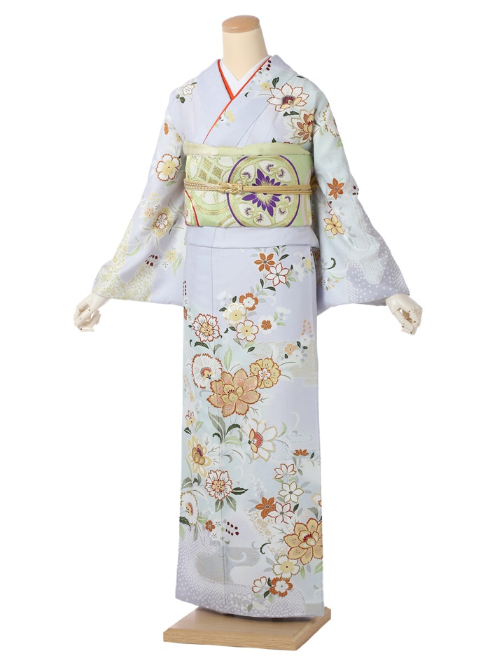 【レンタル】 訪問着レンタル 訪問着 レンタル 着物レンタル レンタル着物 レンタル訪問着 訪問着レンタル フルセット 8AD609 合繊着物 きもの 七五三 卒業式 結婚式 お宮参り 入学式 水色 150cm～170cm位まで 足袋プレゼント