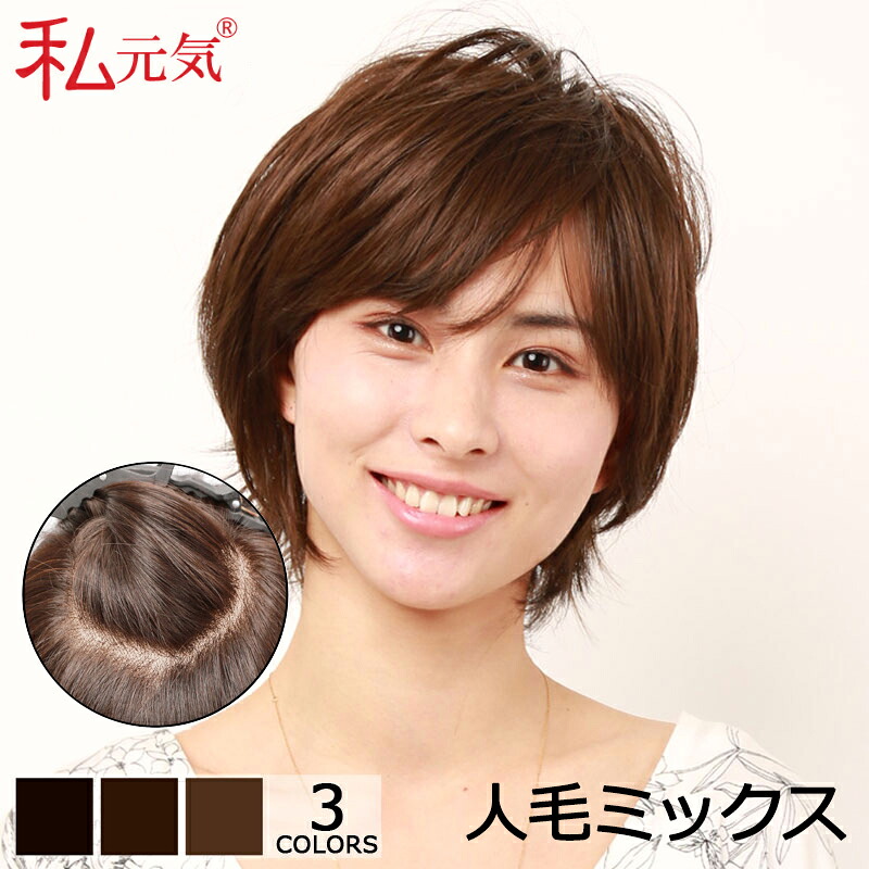 【返品交換OK！送料無料】人毛 フルウィッグ ウィッグ ショート 医療用ウィッグ 女性 かつら ミセス 通気性 夏 私元気 JH50S20｜私元気ウィッグ・かつら専門店
