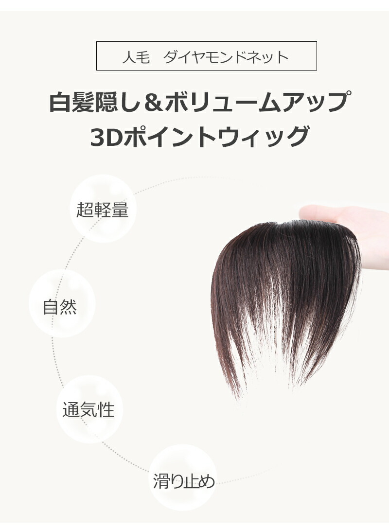 人毛部分ウィッグの展示_BHAD710