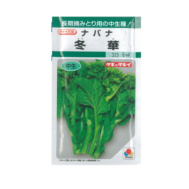楽天市場 タキイ種苗 菜花 種 冬華 6ｍｌ イケダグリーンセンター