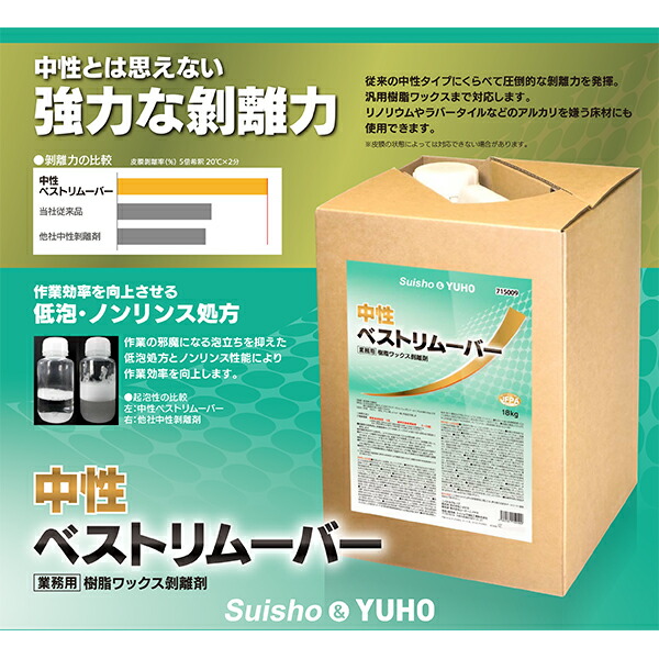 ミッケル化学(旧スイショウ) 半はくりクリーナー 18L 業務用 床用洗剤 AWFud97M9y, 洗剤 - centralcampo.com.br