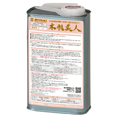ミヤキ 木膚もの言う花 1L 御役目用 材木用保護すること剤 【代引不可】