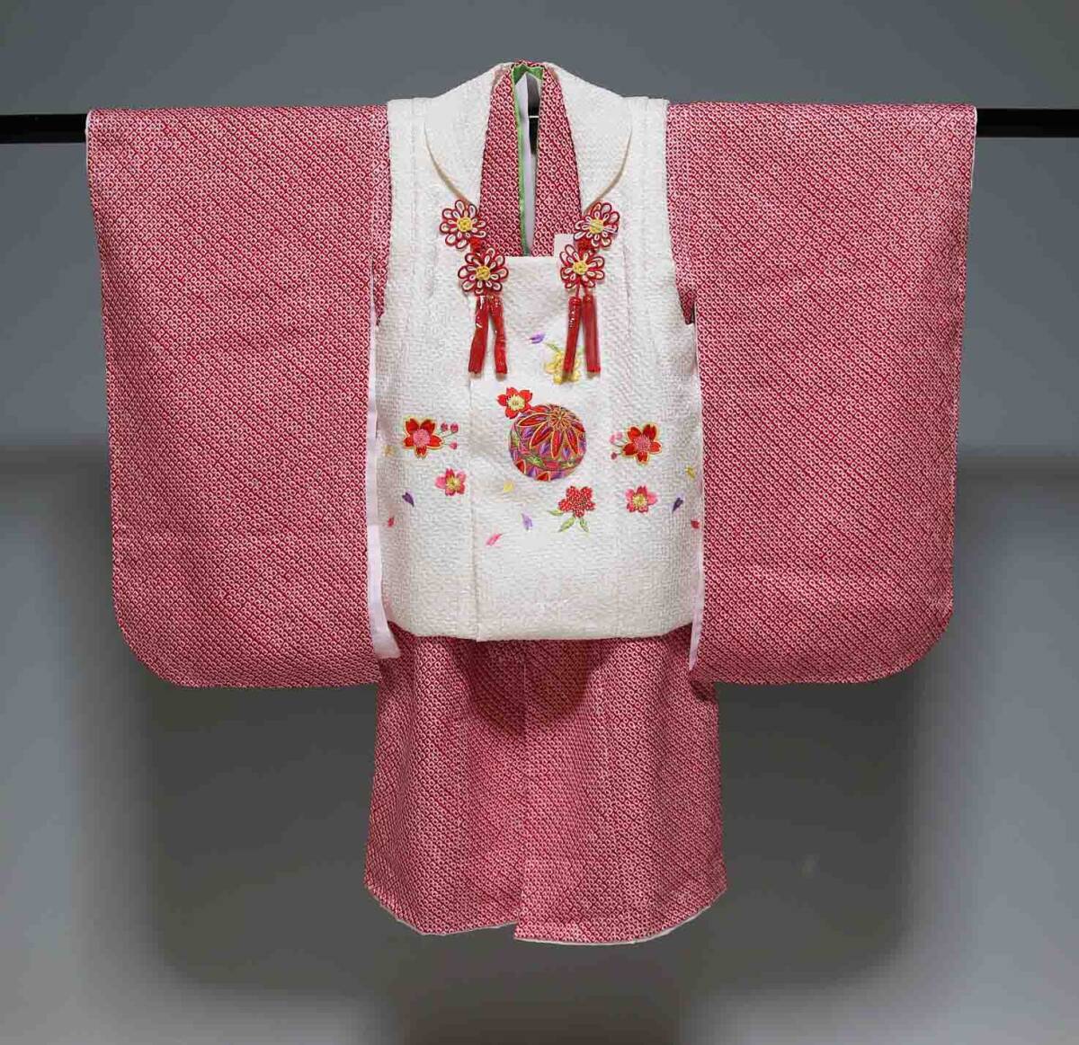 楽天市場】七五三 正絹総絞り刺繍 三歳用被布単品 アウトレット訳あり