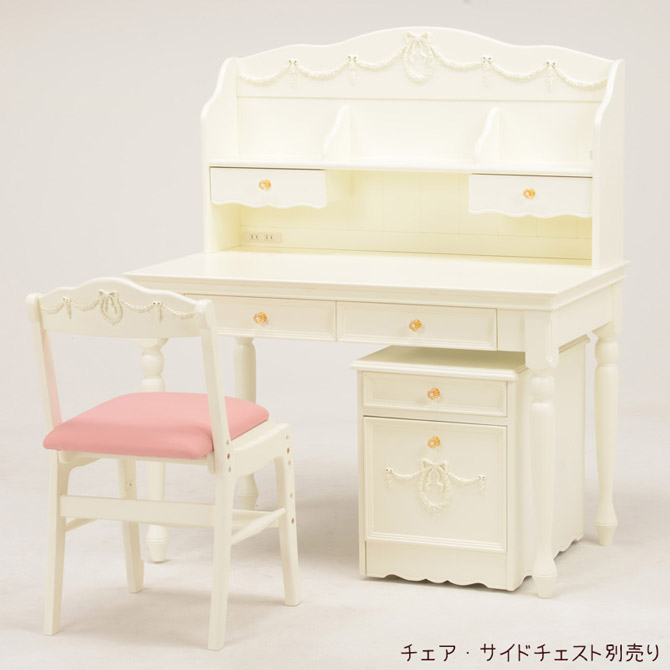 残りわずか】 輸入テーブル キッズファニチャー デスク（ホワイト 