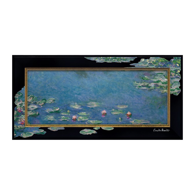 【決算★クーポンで1,210円OFF】 名画 額 絵画 額縁 ビッグアート モネ 「 睡蓮 」 名画Lシリーズ