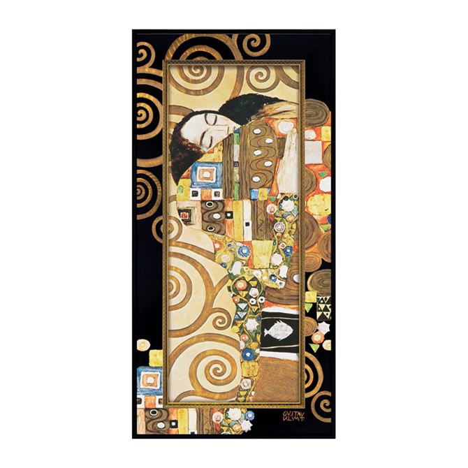 【決算★クーポンで1,210円OFF】 名画 額 絵画 額縁 ビッグアート クリムト 「 抱擁 」 名画Lシリーズ