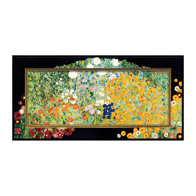 【決算★クーポンで1,210円OFF】 名画 額 絵画 額縁 ビッグアート クリムト 「 フラワーガーデン 」 名画Lシリーズ