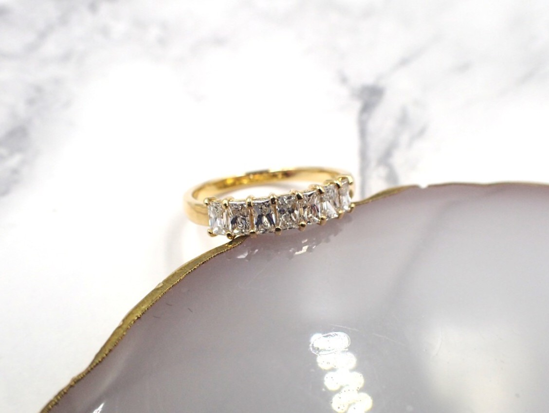 ダイヤモンドリング K18 ゴールド 0.76ct エタニティリング 【送料無料】