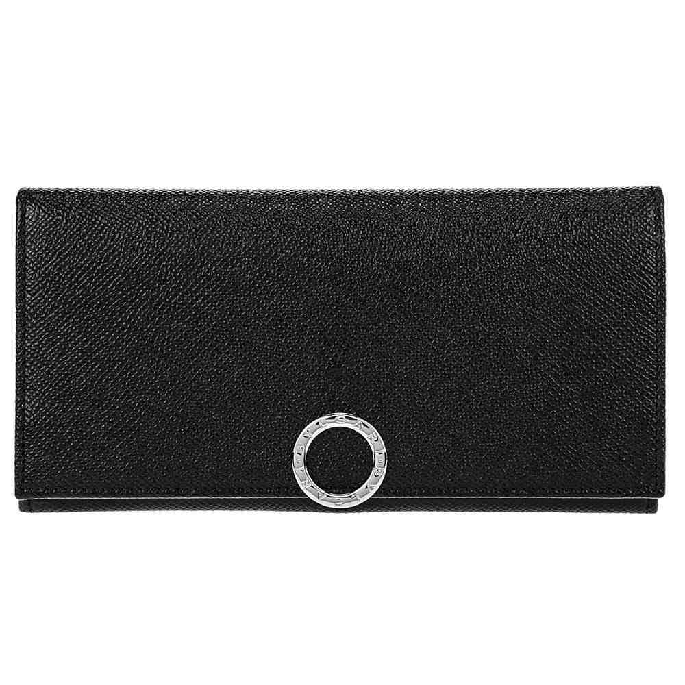 BVLGARI ブル小峡谷 30412 GRAIN/BLK 長札入れ 【貨物輸送無料】 《NET》 財布・ケース-メンズ財布