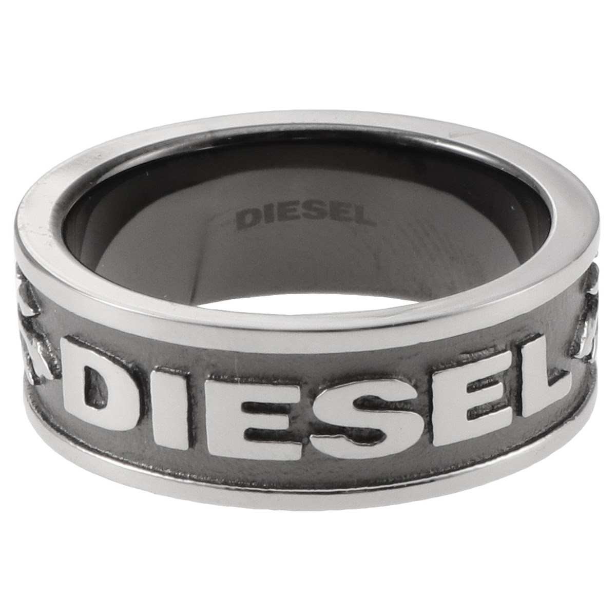 Diesel ディーゼル Dx ロゴ 指環 指輪 日本サイズ 約号 Us10 Dx 10 ブラック シルバー メンズ アクセサリー Ardem Angliaacademy Com