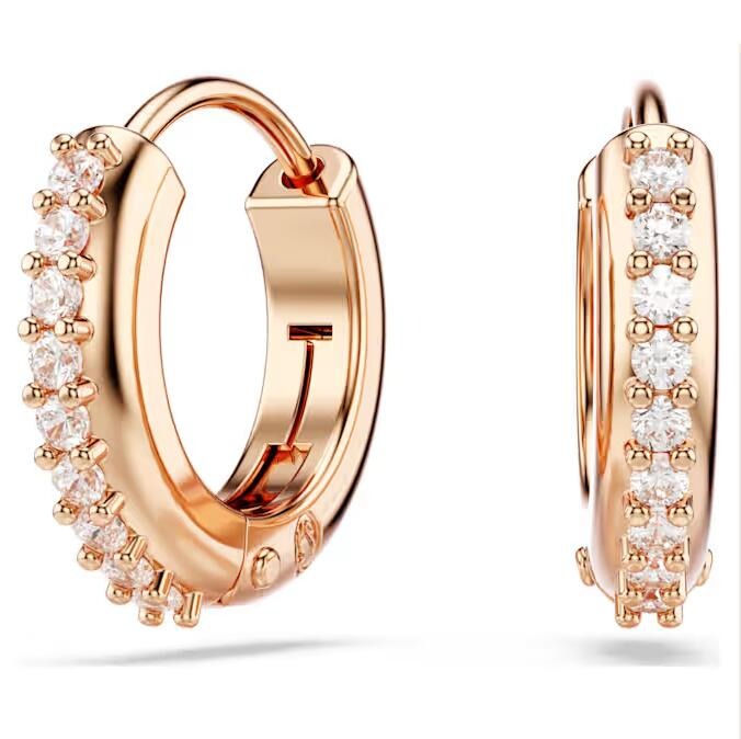 Swarovski スワロフスキー 5690669 Matrix マトリックス フープピアス クリア ローズゴールド レディース ジュエリー 《NET》|ヨシコレクション