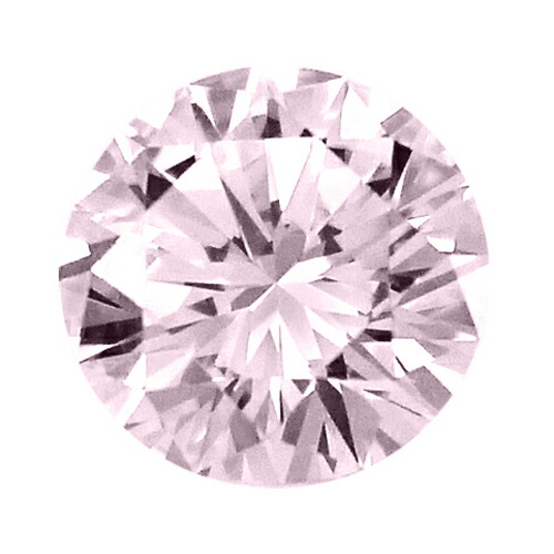 【中央宝石研究所ソーティング付】天然 ダイヤ 0.100ct (Light Purple Pink-I1-RD) ラウンド ルース【新品】