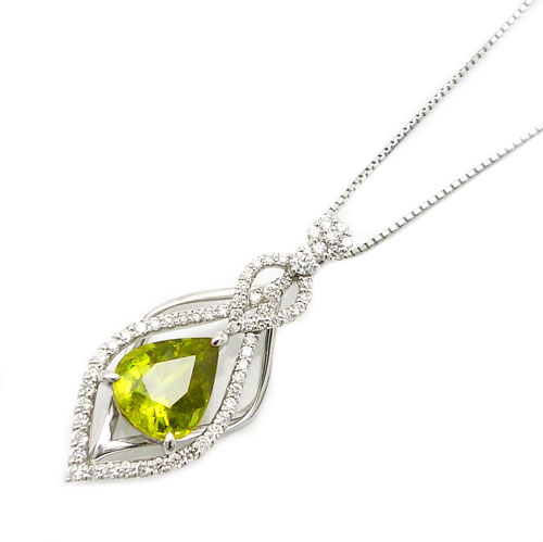 楽天市場】スフェーン 2.6ct ネックレス PT900/K18WG(Au750刻印