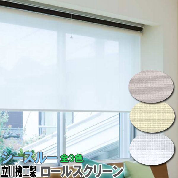 立川機工製 ファーステージロールスクリーン 大きさ購入注文 シースルータイプ 全3色